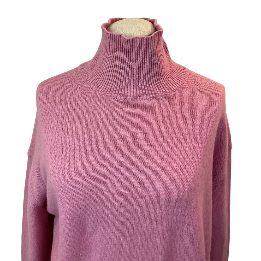 Everlane Womens Pink Recycled Cashmere Turtleneck Sweater Size S - Picture 3 of 11